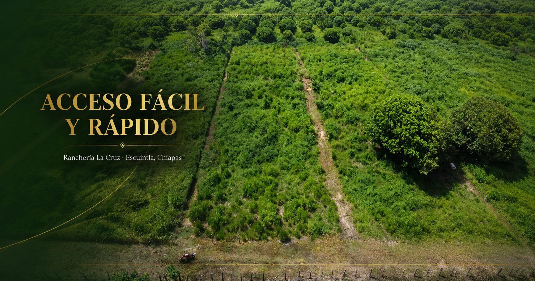 Lote grande de 2,125 m² para casa de campo o ranchito en Chiapas